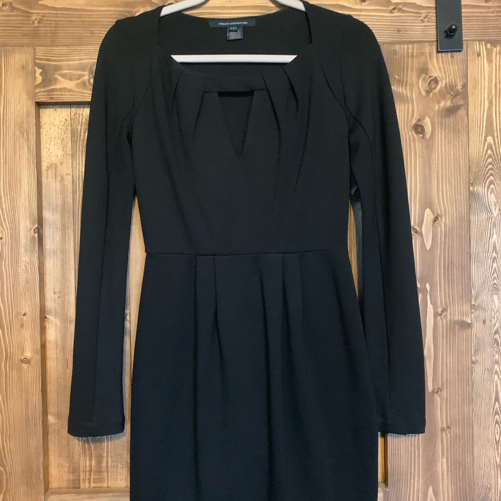 French Connection Long Sleeve Black Dress